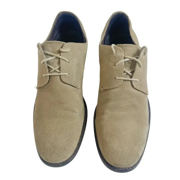 John Varvatos Men's Taupe Suede Wingtip Oxfords Size 11.5 - Picture 2 of 11